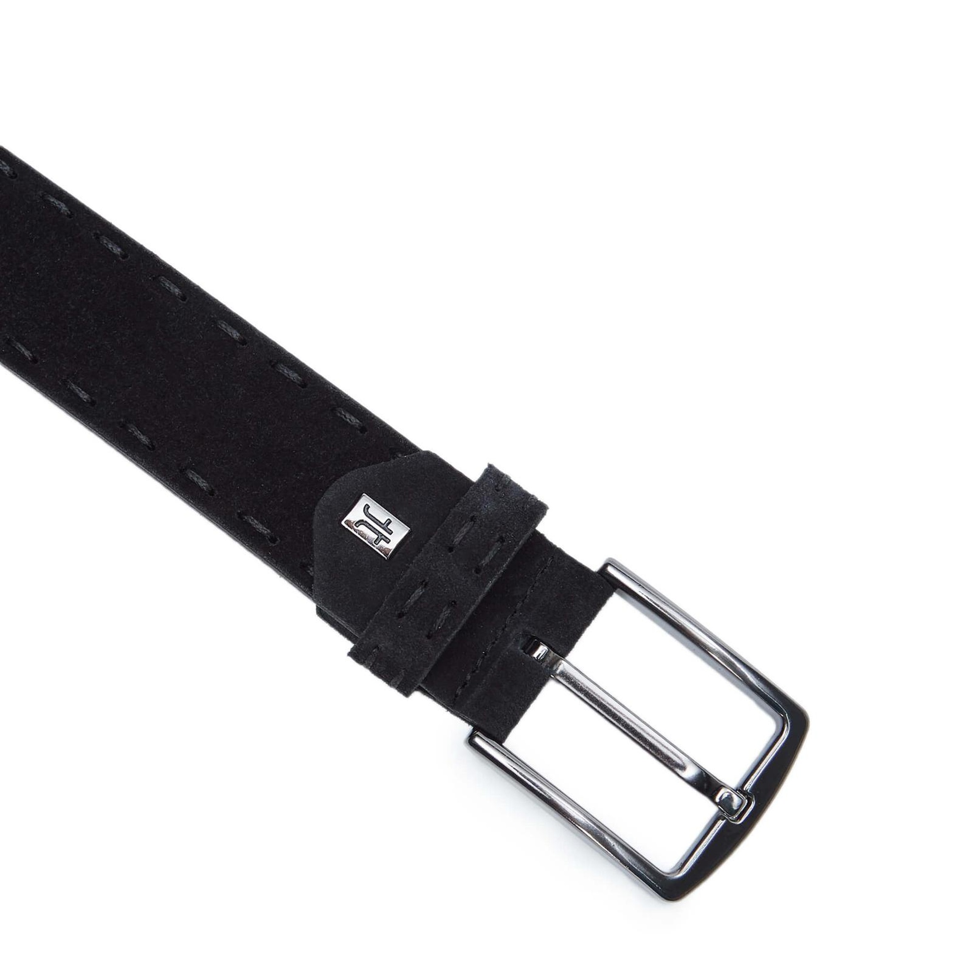 Tamer Tanca Erkek Hakiki Deri Siyah Süet Spor Kemer