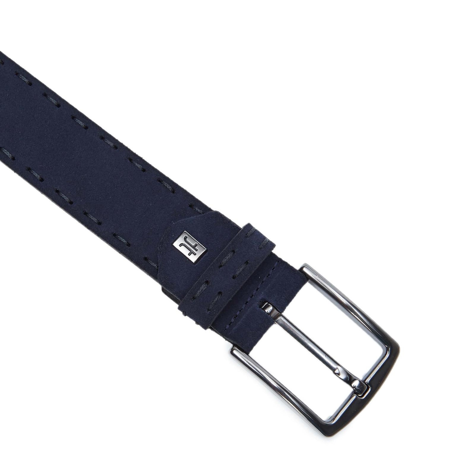 Tamer Tanca Erkek Hakiki Deri Lacivert Süet Spor Kemer