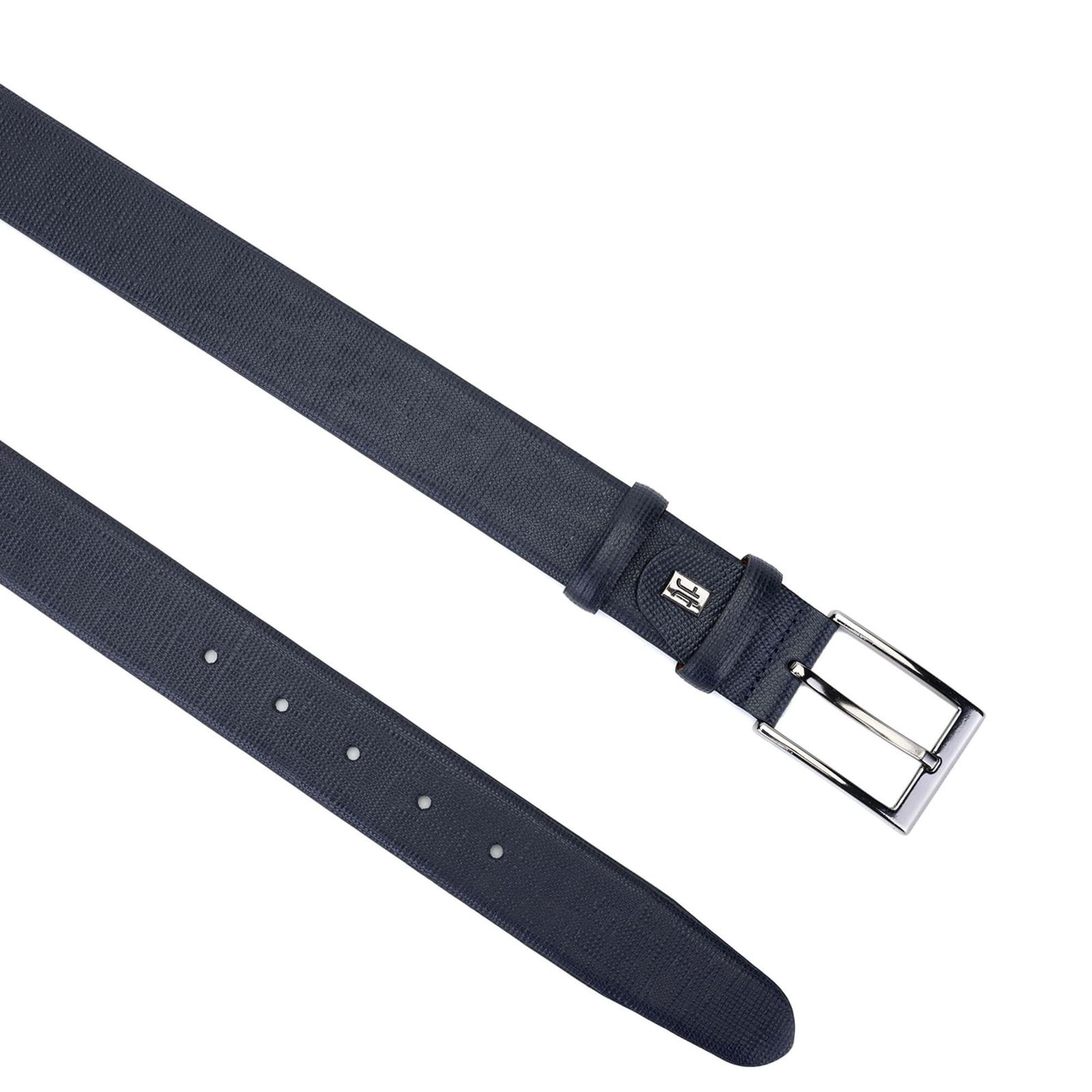 Tamer Tanca Erkek Hakiki Deri Lacivert Spor Kemer