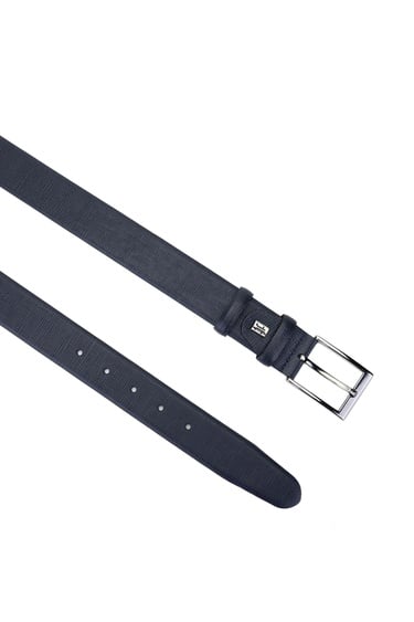  Tamer Tanca Erkek Hakiki Deri Lacivert Spor Kemer