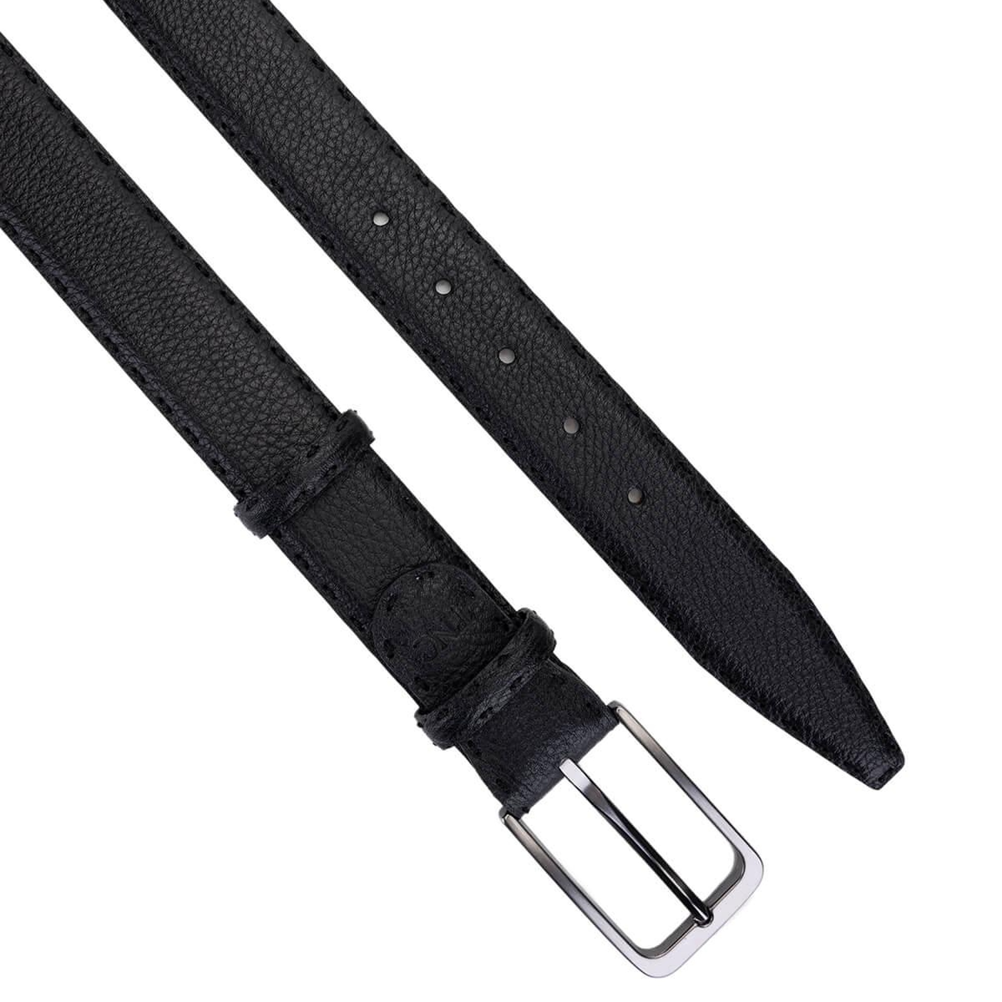 Tamer Tanca Erkek Hakiki Deri Siyah Floter Kemer