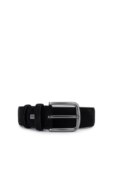  Tamer Tanca Erkek Hakiki Deri Siyah Süet Spor Kemer