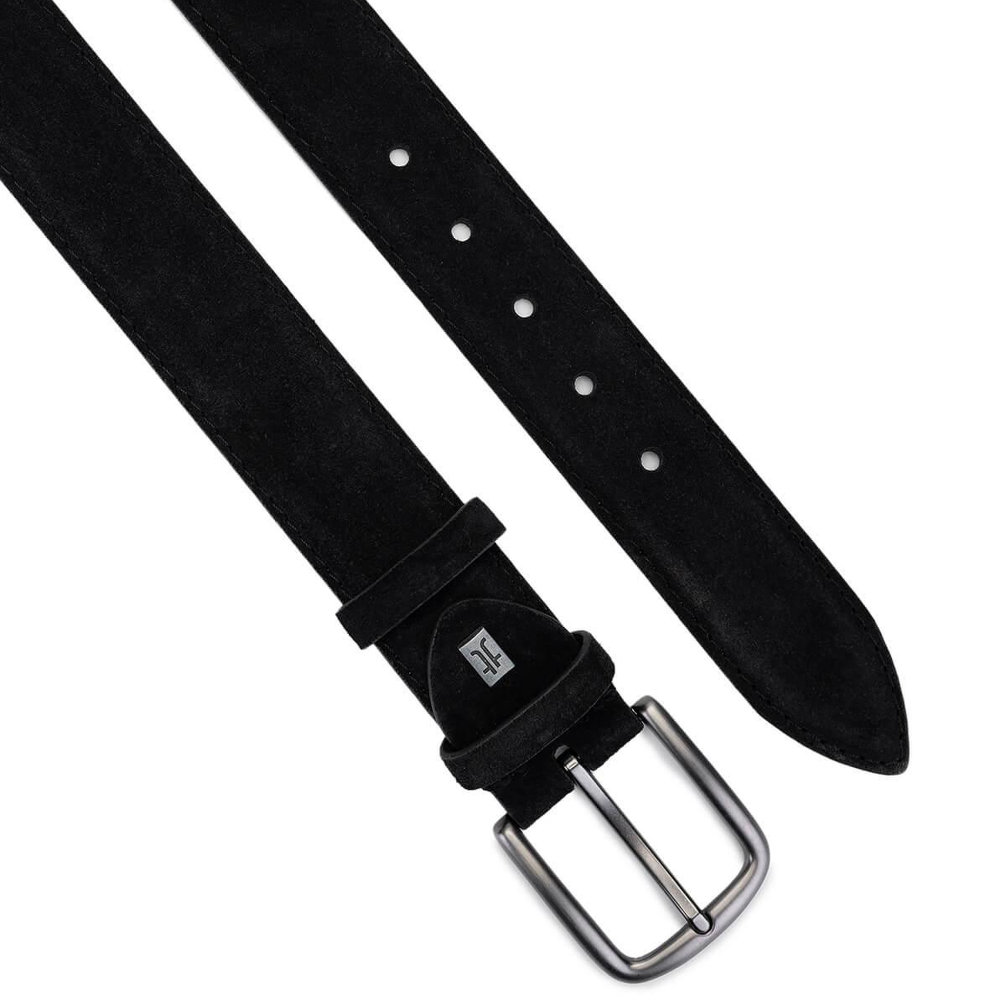 Tamer Tanca Erkek Hakiki Deri Siyah Süet Spor Kemer