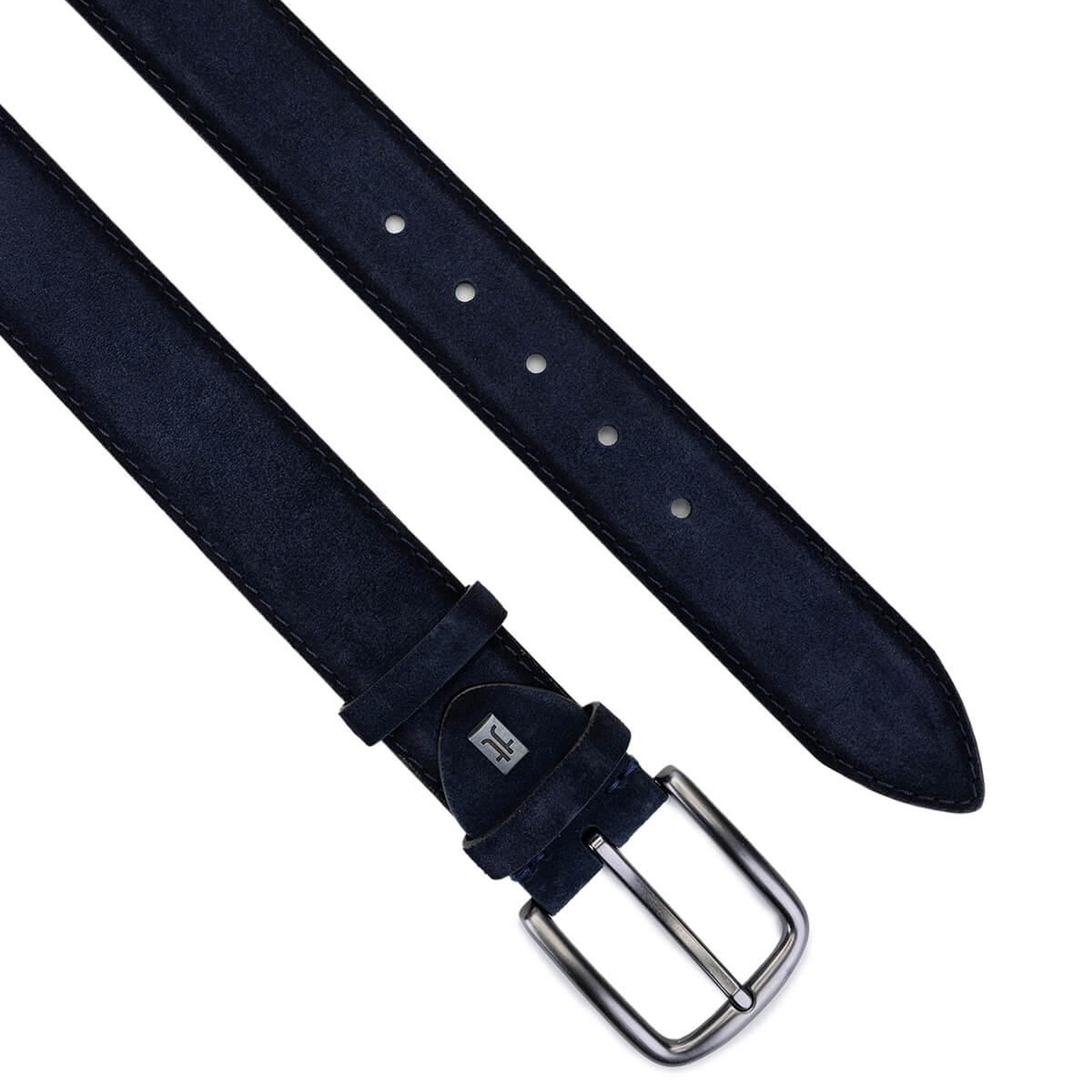 Tamer Tanca Erkek Hakiki Deri Lacivert Süet Spor Kemer