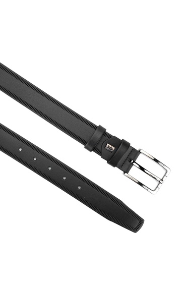  Tamer Tanca Erkek Hakiki Deri Siyah Analin Klasik Kemer