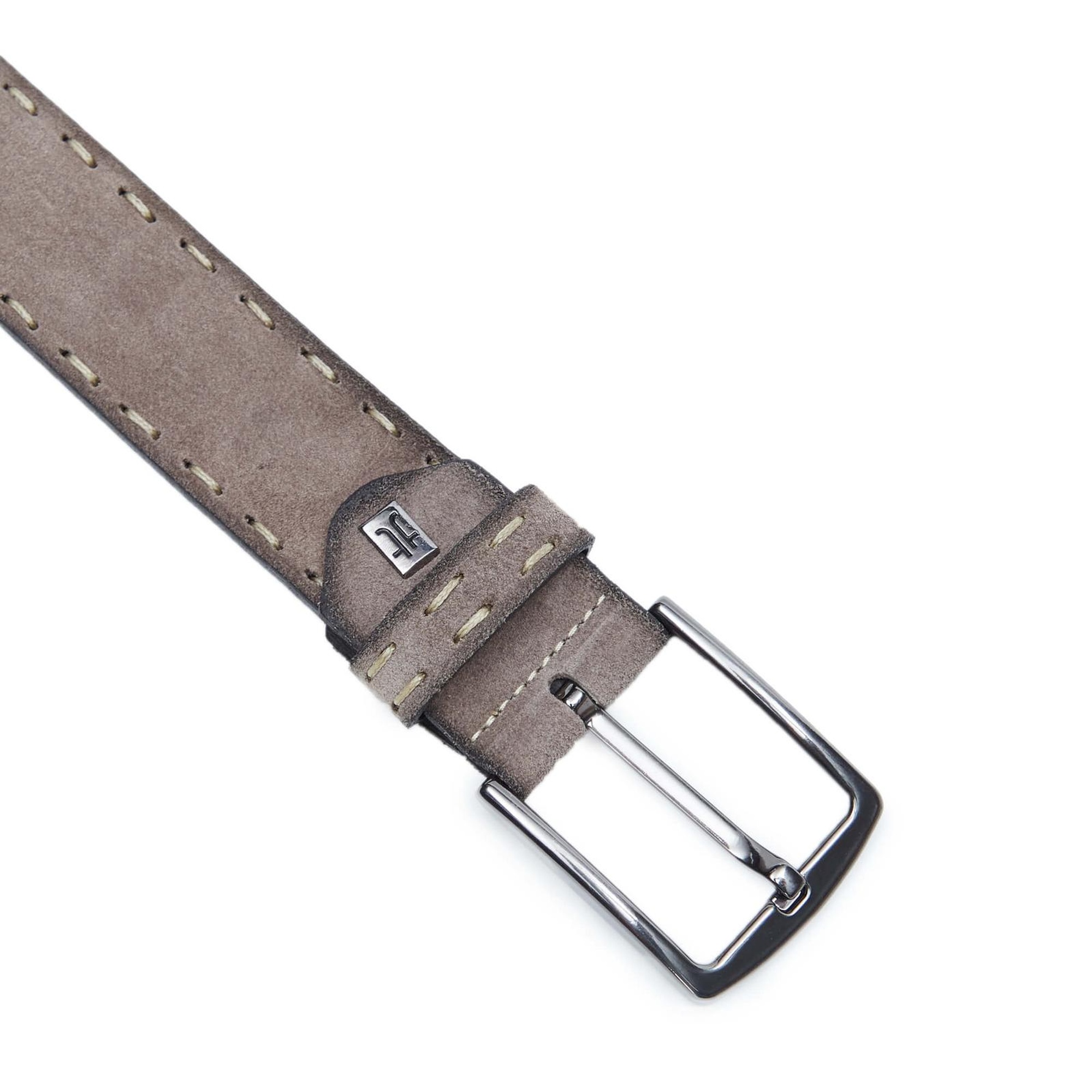 Tamer Tanca Erkek Hakiki Deri Gri Spor Kemer