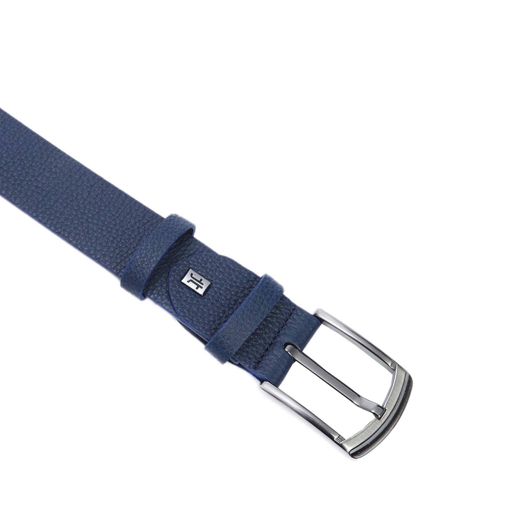 Tamer Tanca Erkek Hakiki Deri Lacivert Spor Kemer