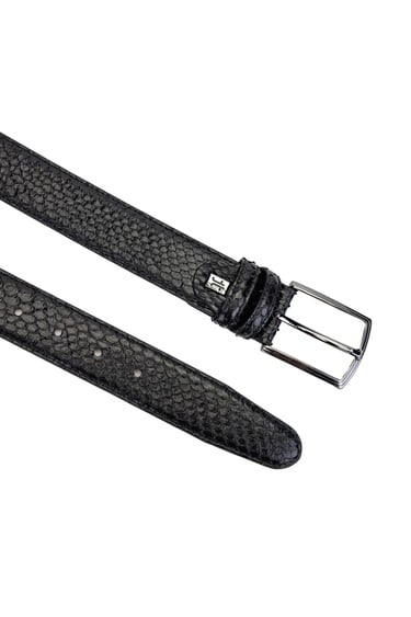  Tamer Tanca Erkek Hakiki Deri Siyah Kemer