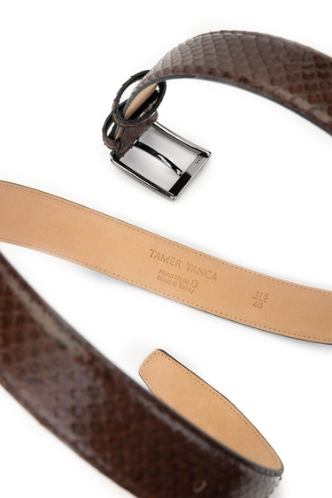  Tamer Tanca Erkek Hakiki Deri Kahverengi Kemer