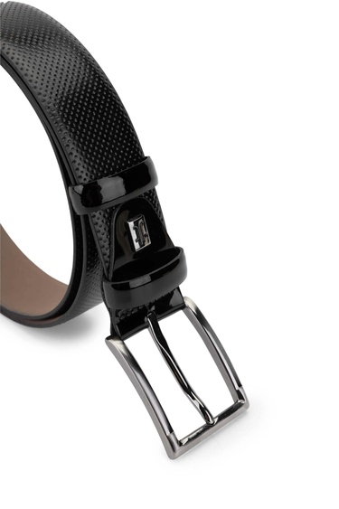  Tamer Tanca Erkek Hakiki Deri Siyah Klasik Kemer