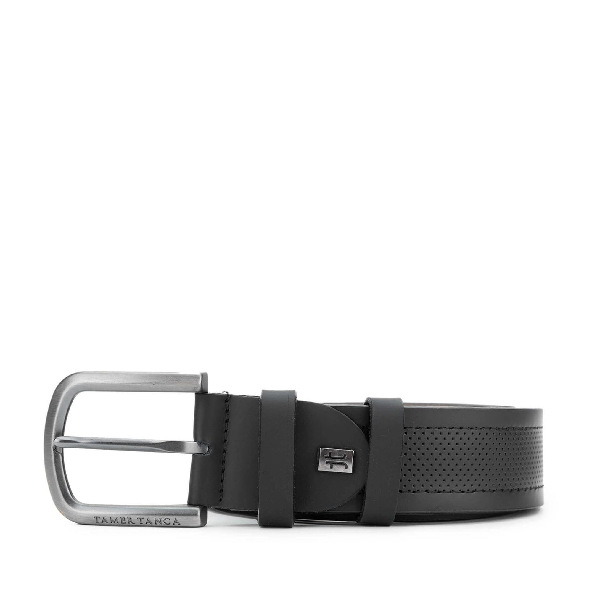 Tamer Tanca Erkek Hakiki Deri Siyah Deri Spor Kemer