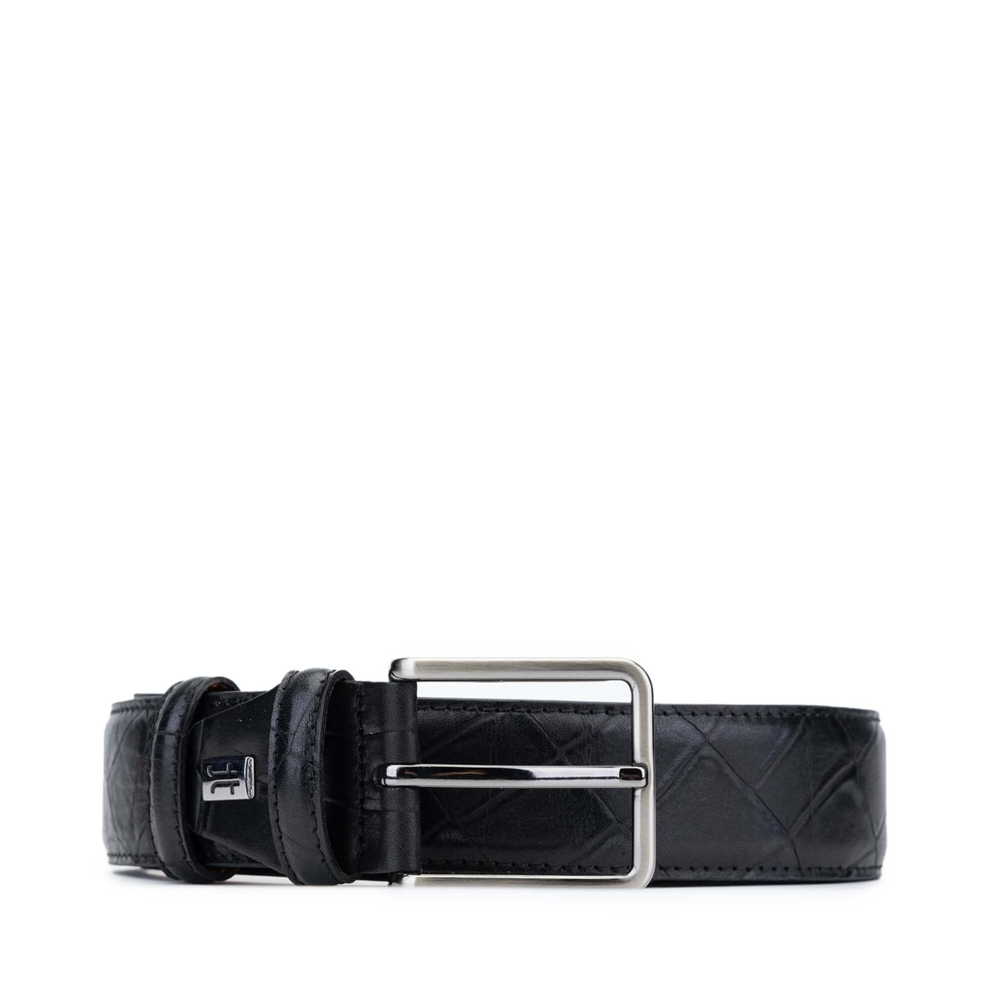 Tamer Tanca Erkek Hakiki Deri Siyah Kroko Klasik Kemer