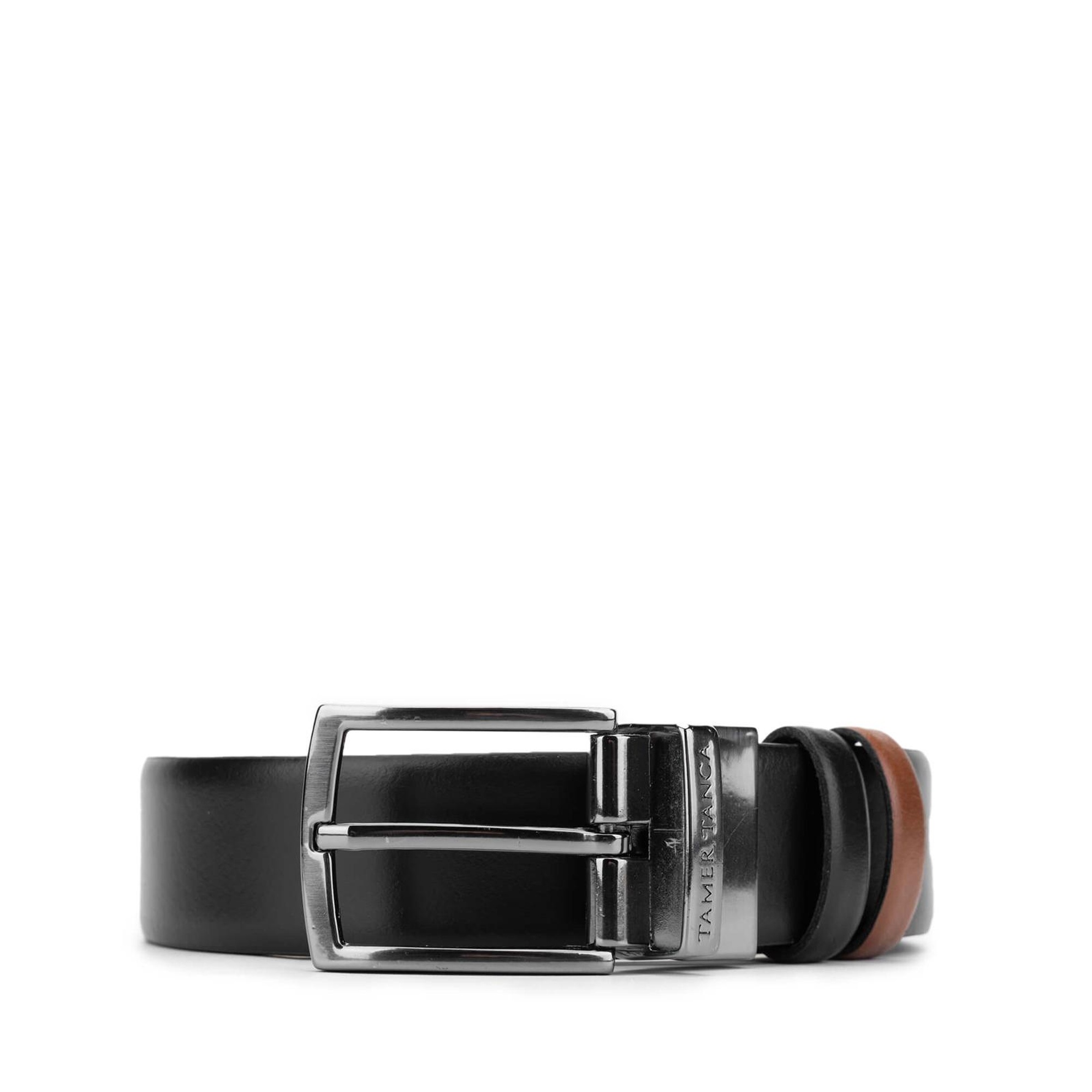 Tamer Tanca Erkek Hakiki Deri Siyah Klasik Kemer