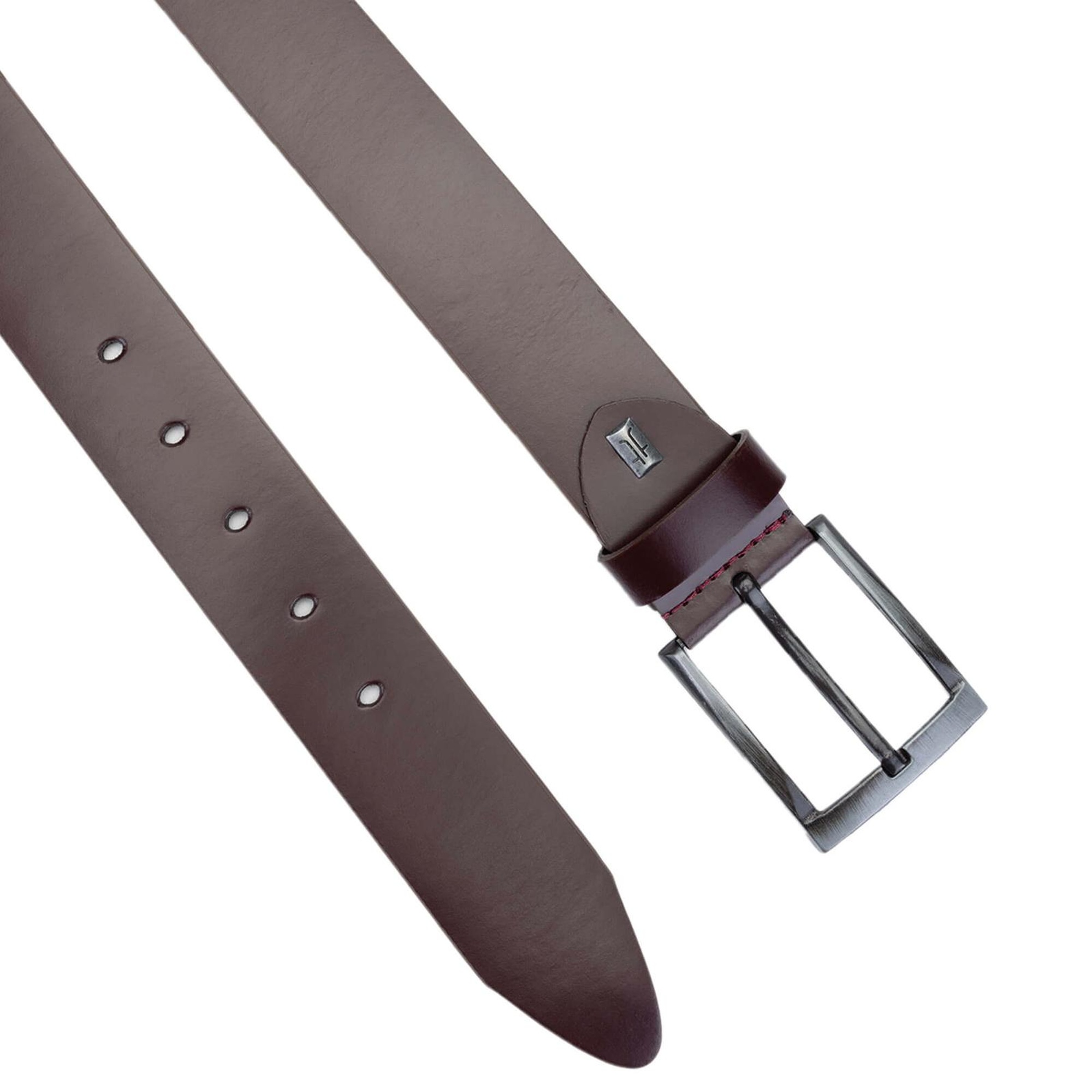 Tamer Tanca Erkek Hakiki Deri Bordo Kemer