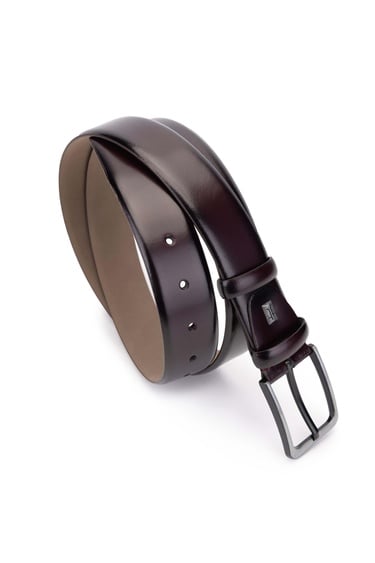  Tamer Tanca Erkek Hakiki Deri Bordo Klasik Kemer