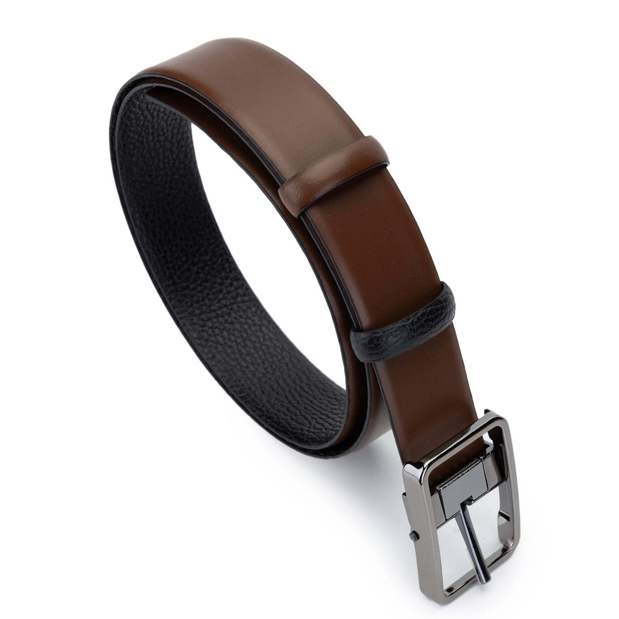 Tamer Tanca Erkek Hakiki Deri Siyah/Taba Kemer