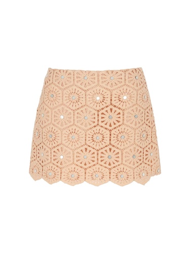  Brode İşlemeli Mini Etek