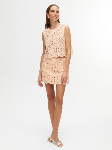  Brode İşlemeli Mini Etek