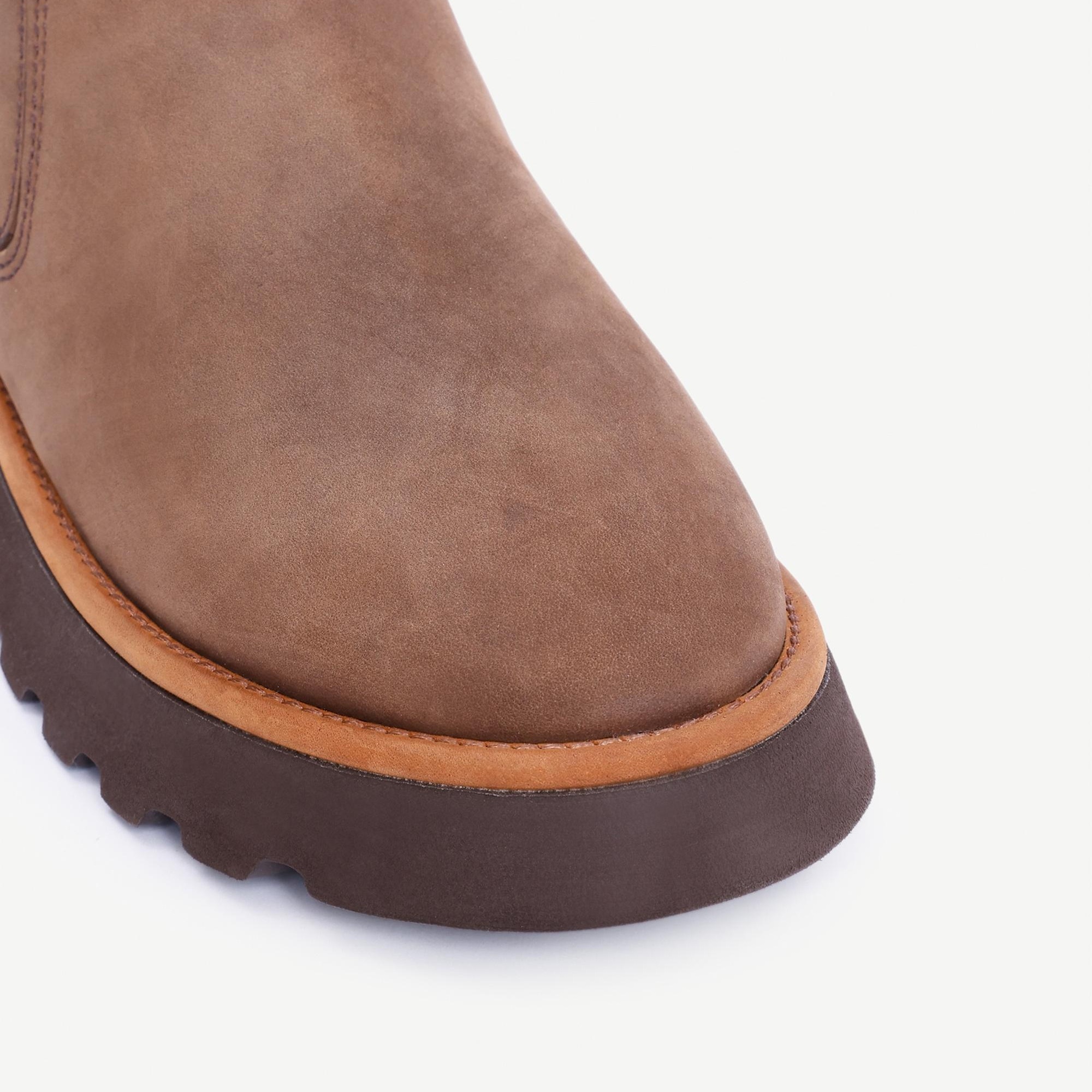 YARGICI Deri Lastikli İçi Kürklü Bot