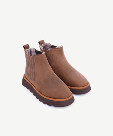  YARGICI Deri Lastikli İçi Kürklü Bot