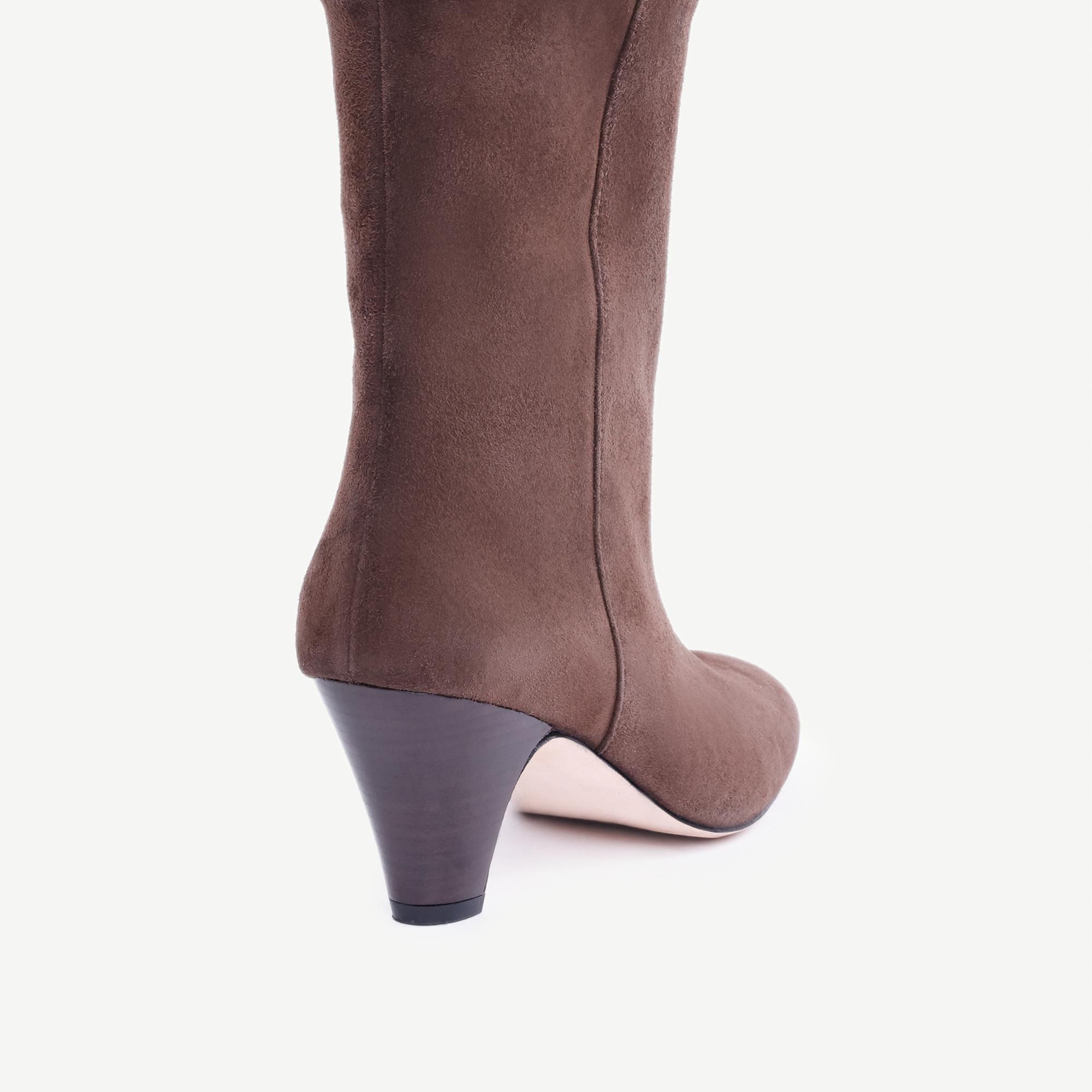 YARGICI Topuklu Uzun Deri Bot