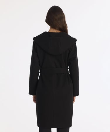  YARGICI Kapüşonlu Ve Kemerli Uzun Palto