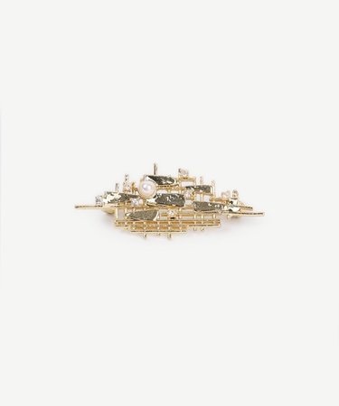  YARGICI Cam İnci Detaylı Broş