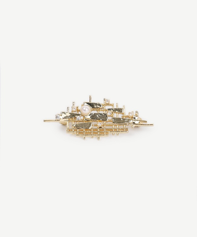  YARGICI Cam İnci Detaylı Broş