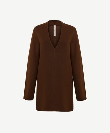  YARGICI Geniş V Yaka Uzun Kol Hırka