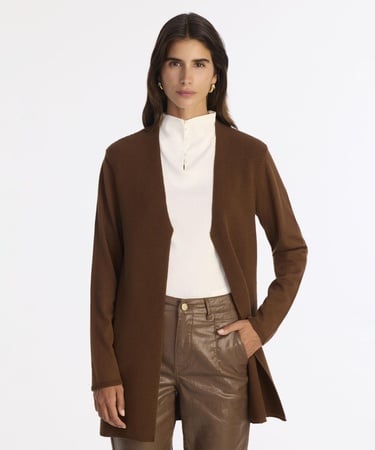  YARGICI Geniş V Yaka Uzun Kol Hırka