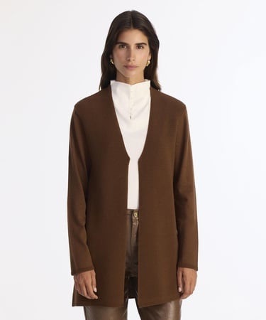  YARGICI Geniş V Yaka Uzun Kol Hırka