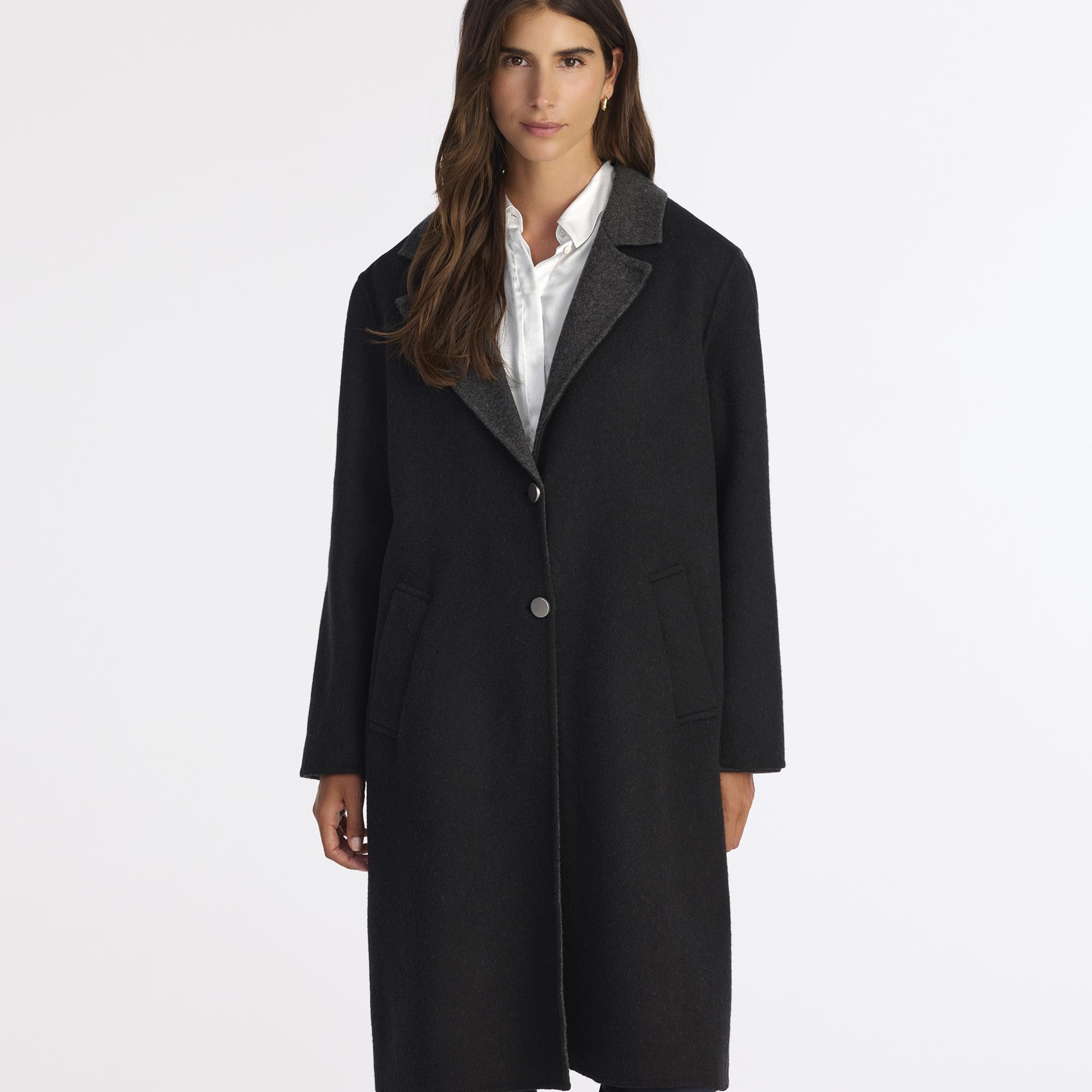 YARGICI Regular Kırlangıç Yaka Uzun Kol Palto