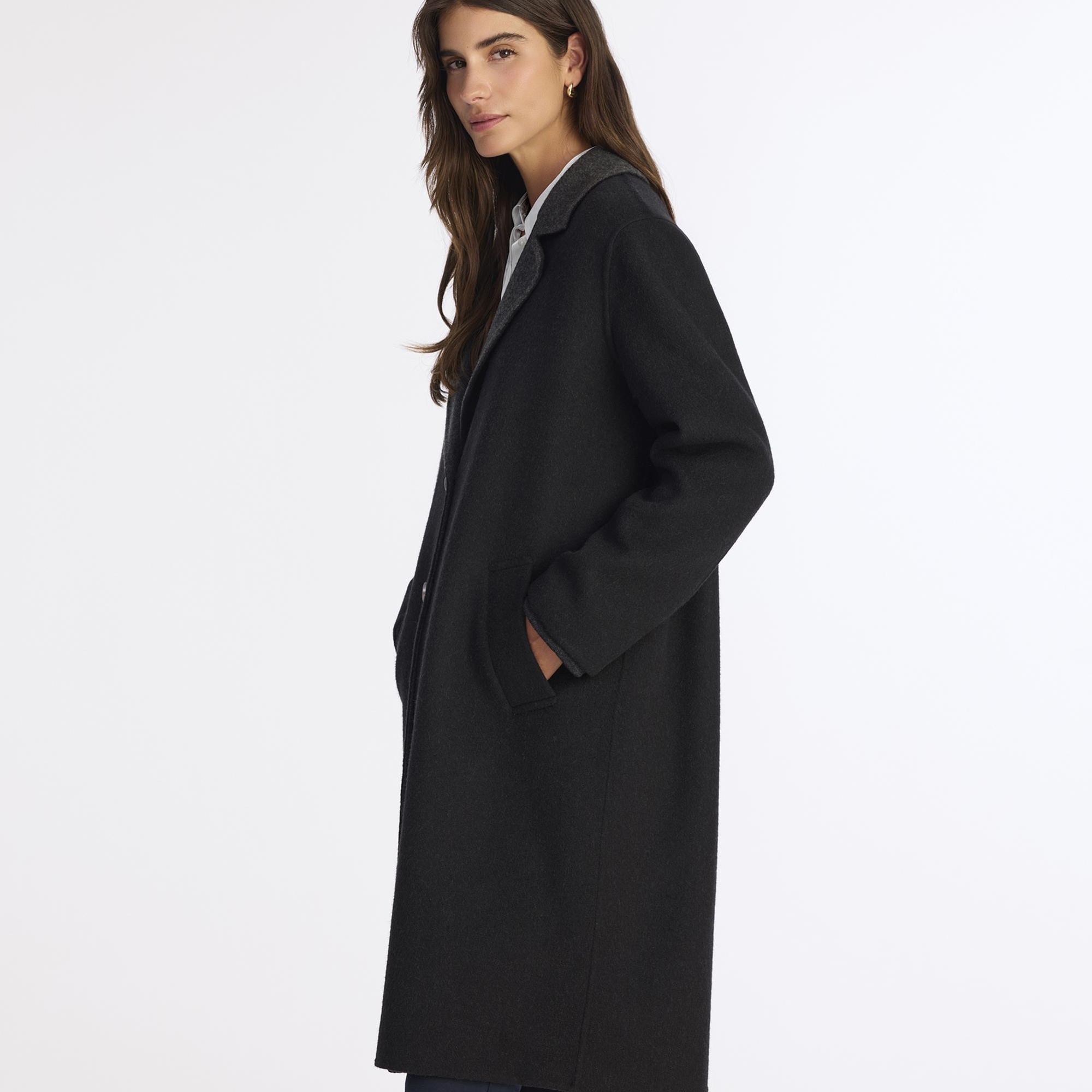 YARGICI Regular Kırlangıç Yaka Uzun Kol Palto