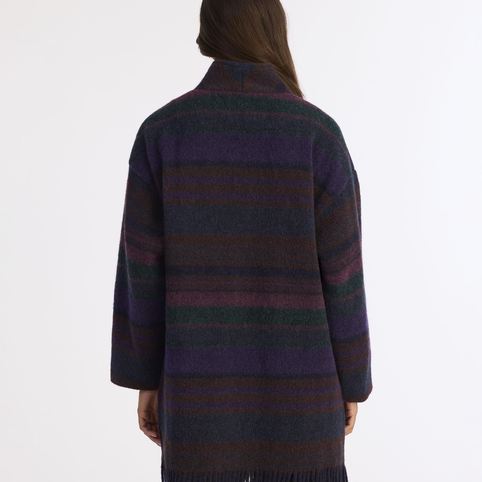 YARGICI Geniş Şal Yaka Uzun Kol Palto