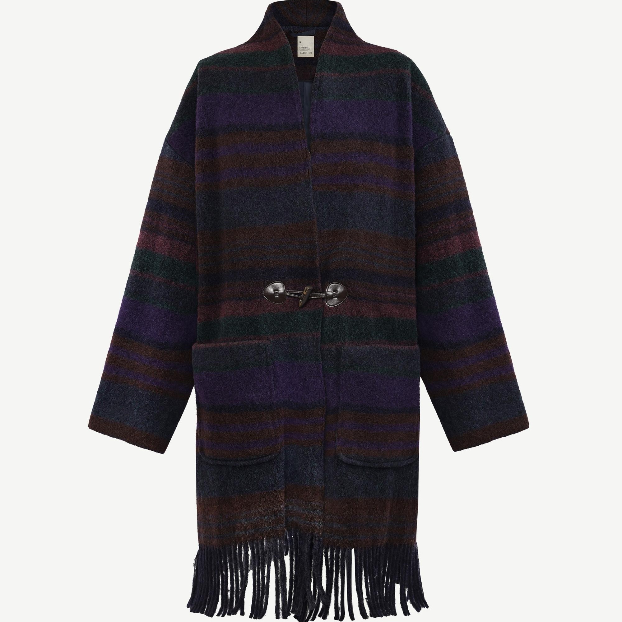 YARGICI Geniş Şal Yaka Uzun Kol Palto