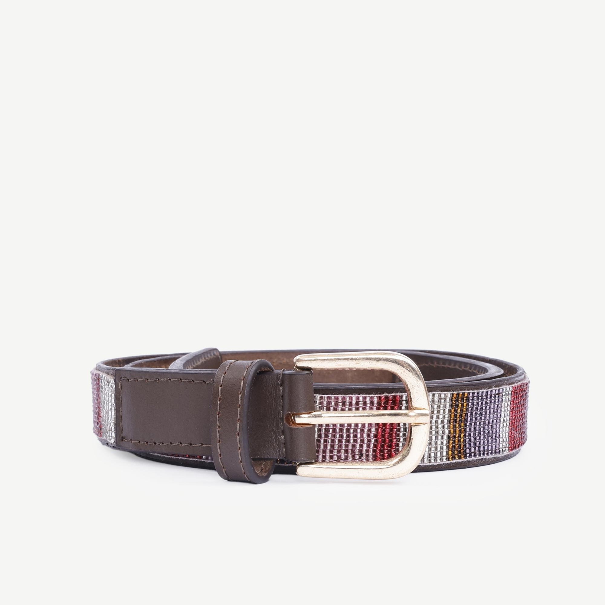 YARGICI Boncuk İşlemeli Çok Renkli Kemer