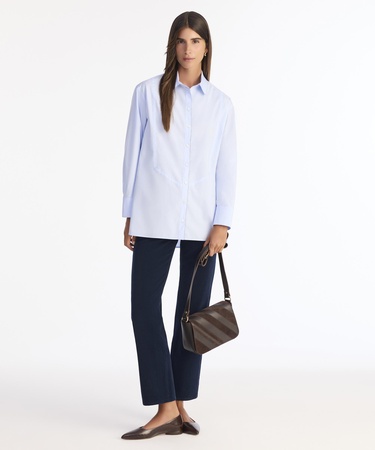  YARGICI Geniş Gömlek Yaka Uzun Kol Gömlek