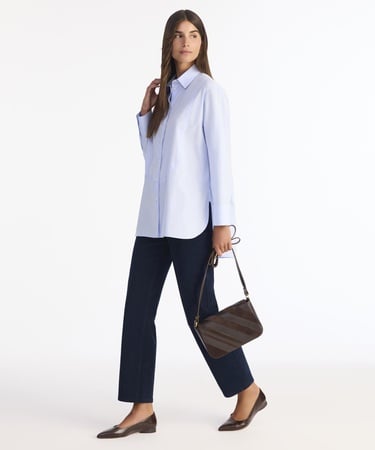  YARGICI Geniş Gömlek Yaka Uzun Kol Gömlek