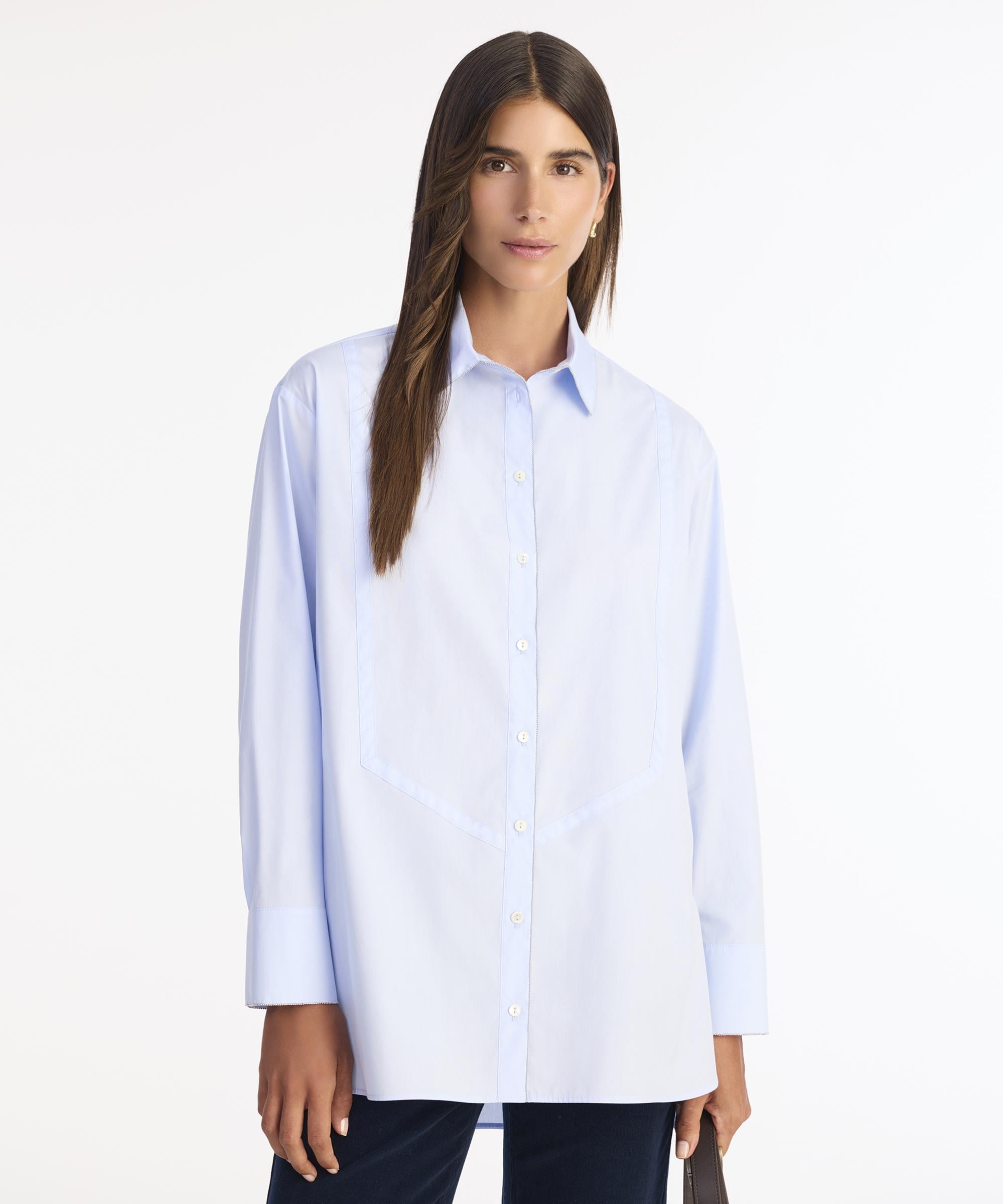  YARGICI Geniş Gömlek Yaka Uzun Kol Gömlek