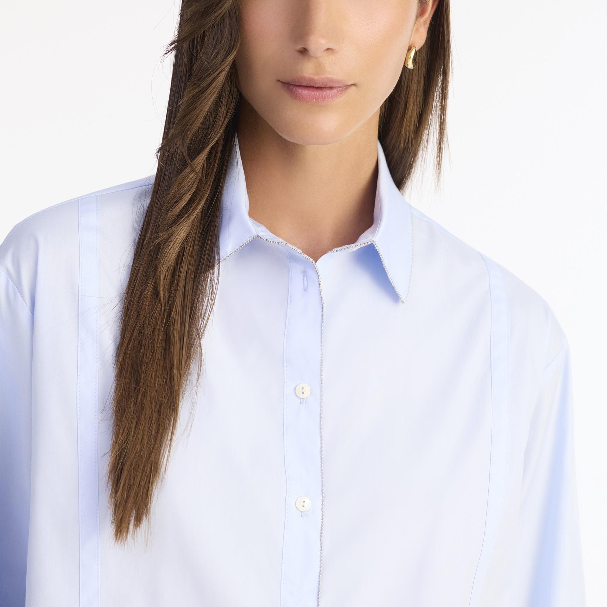 YARGICI Geniş Gömlek Yaka Uzun Kol Gömlek