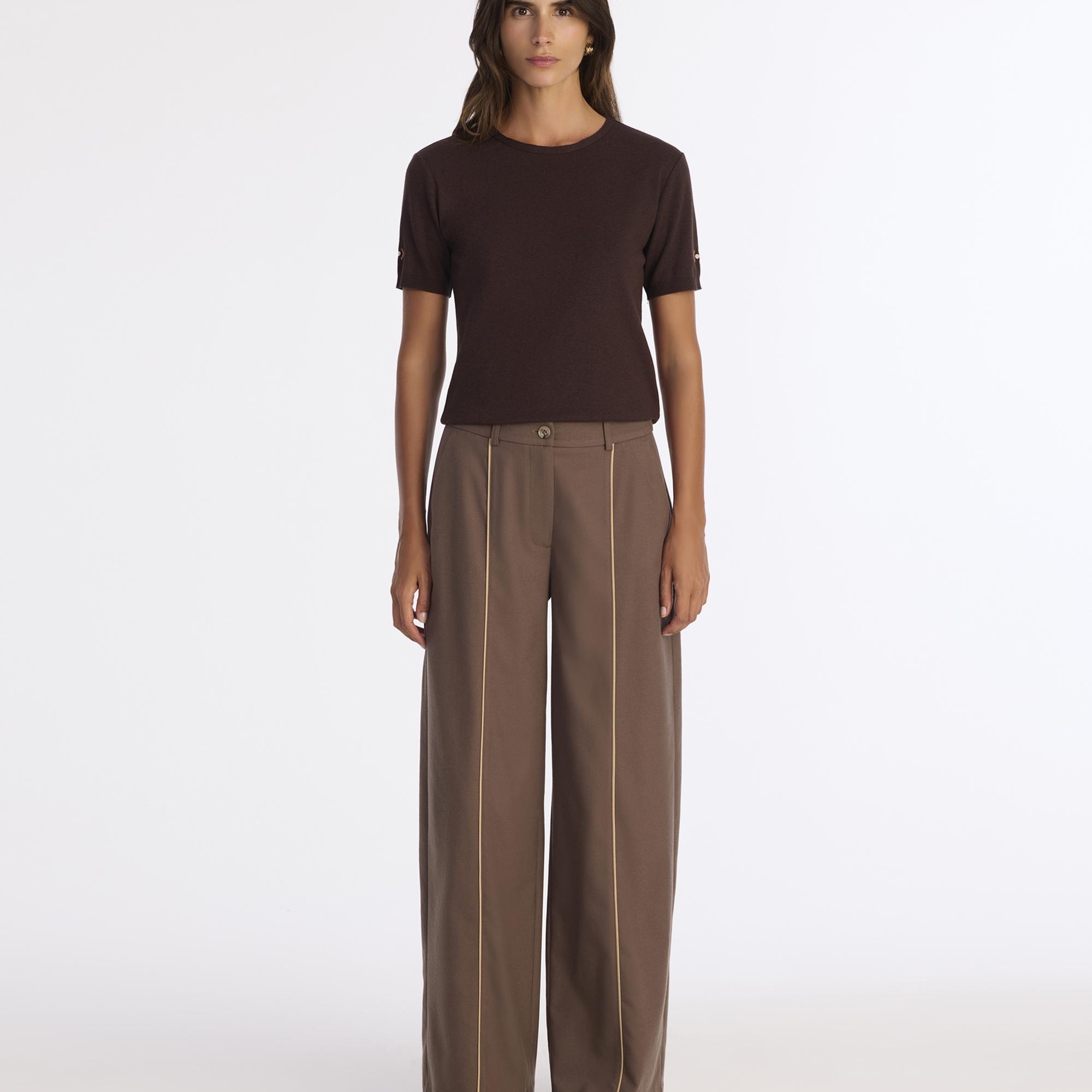 YARGICI Geniş Yüksek Bel Pantolon