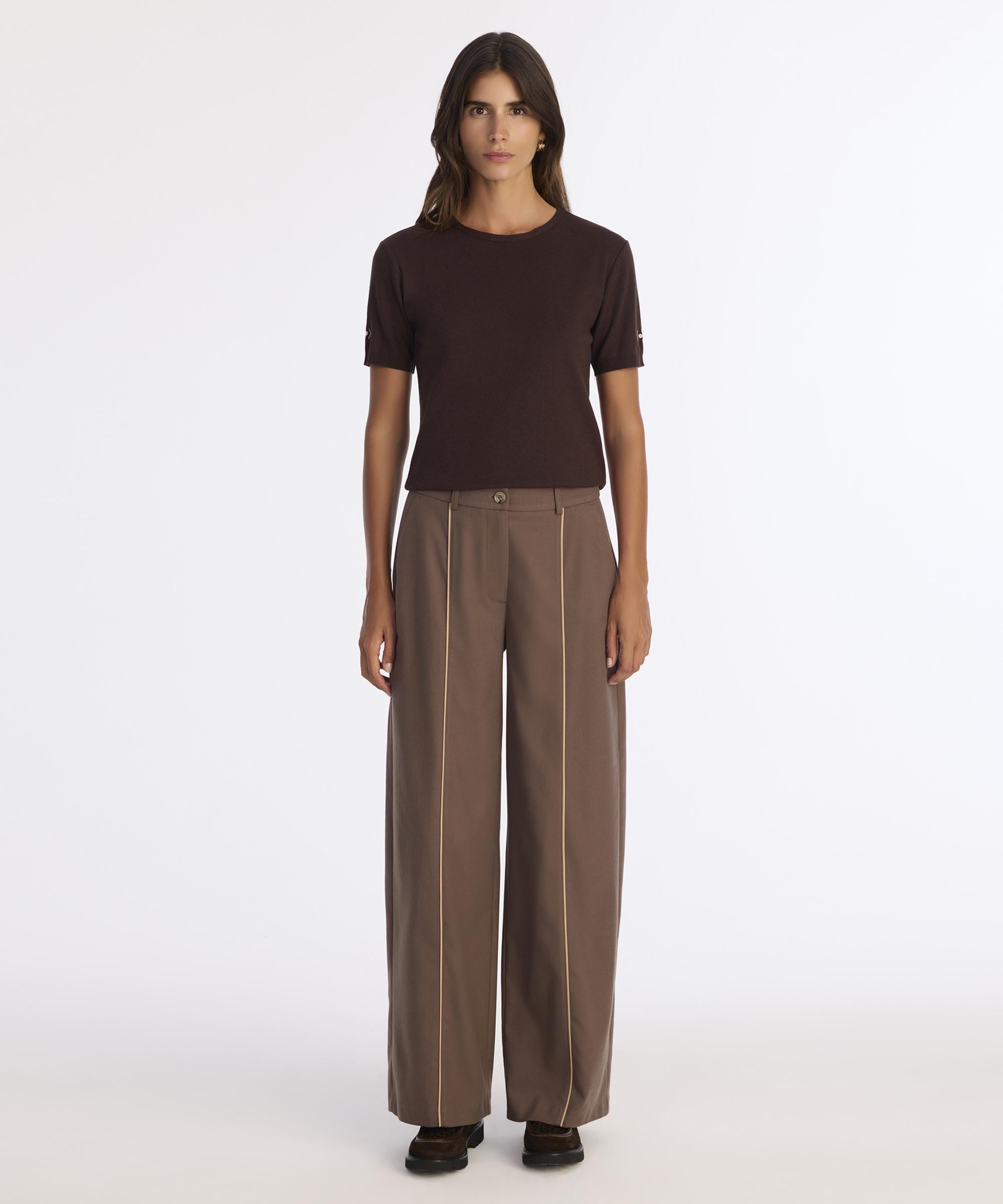  YARGICI Geniş Yüksek Bel Pantolon