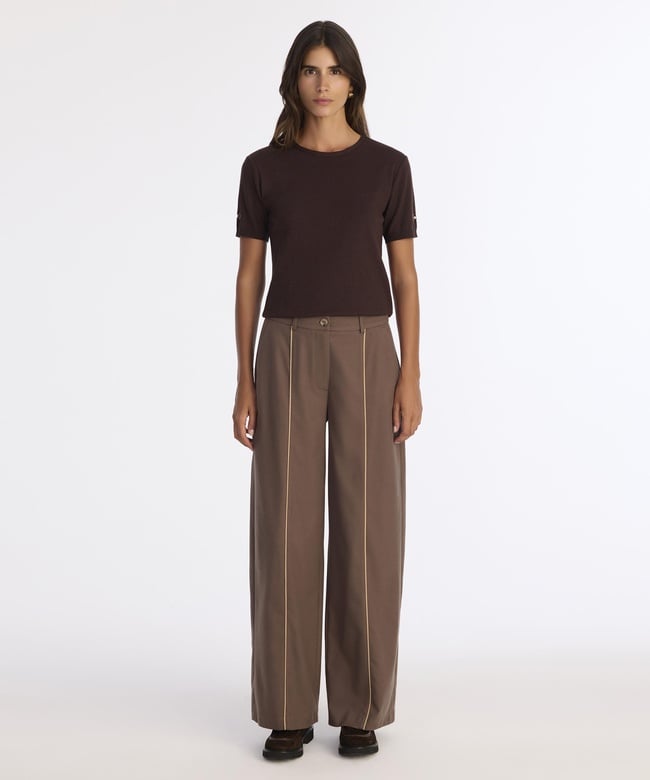  YARGICI Geniş Yüksek Bel Pantolon