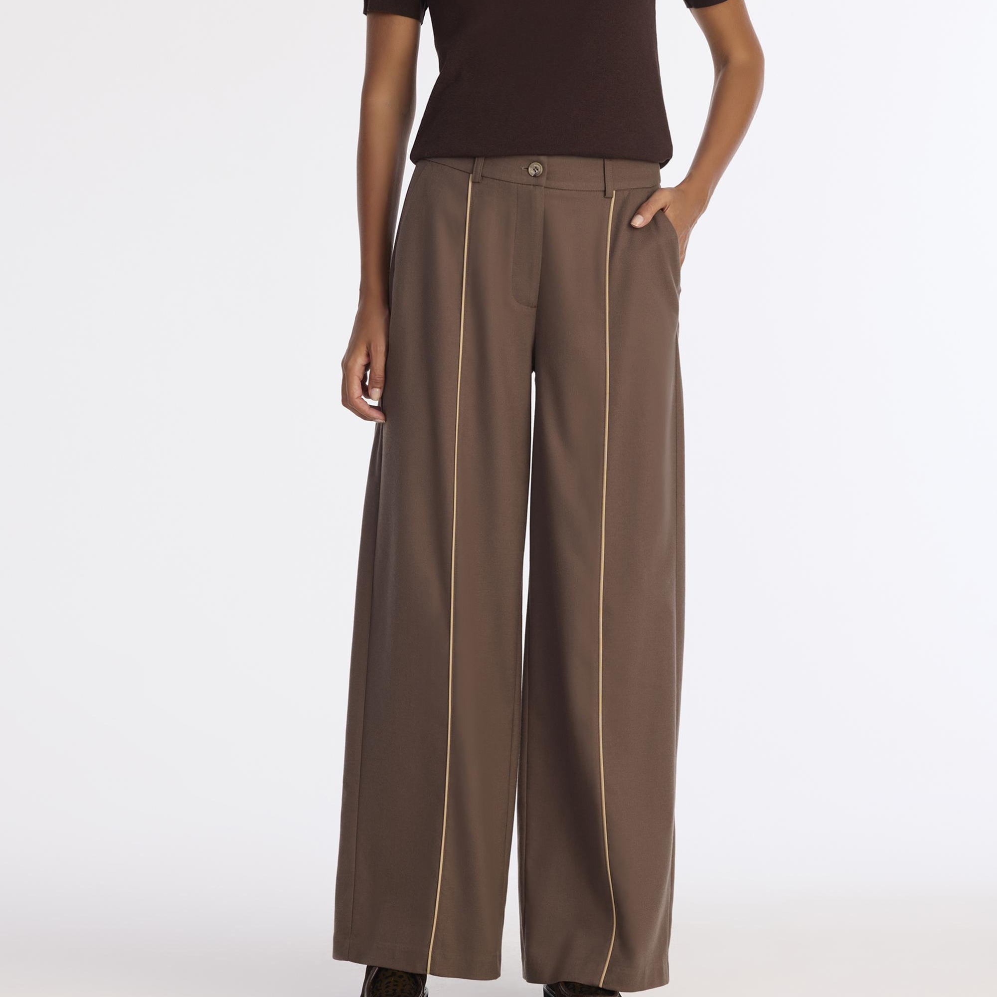 YARGICI Geniş Yüksek Bel Pantolon