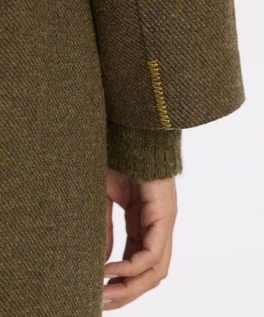  YARGICI Dikiş Detaylı Kemerli Uzun Palto