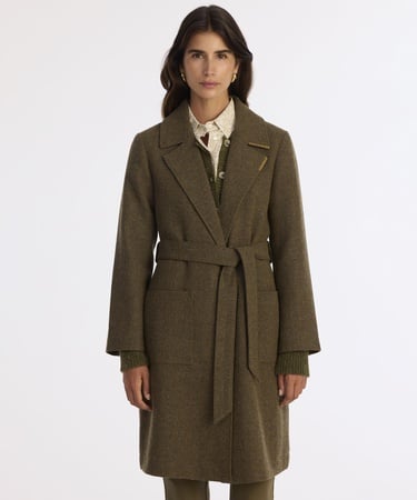  YARGICI Dikiş Detaylı Kemerli Uzun Palto