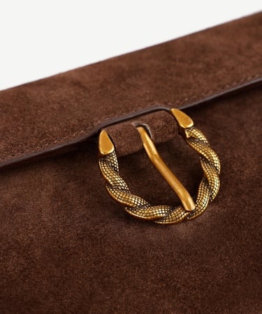  YARGICI Toka Detaylı Deri Omuz Çantası