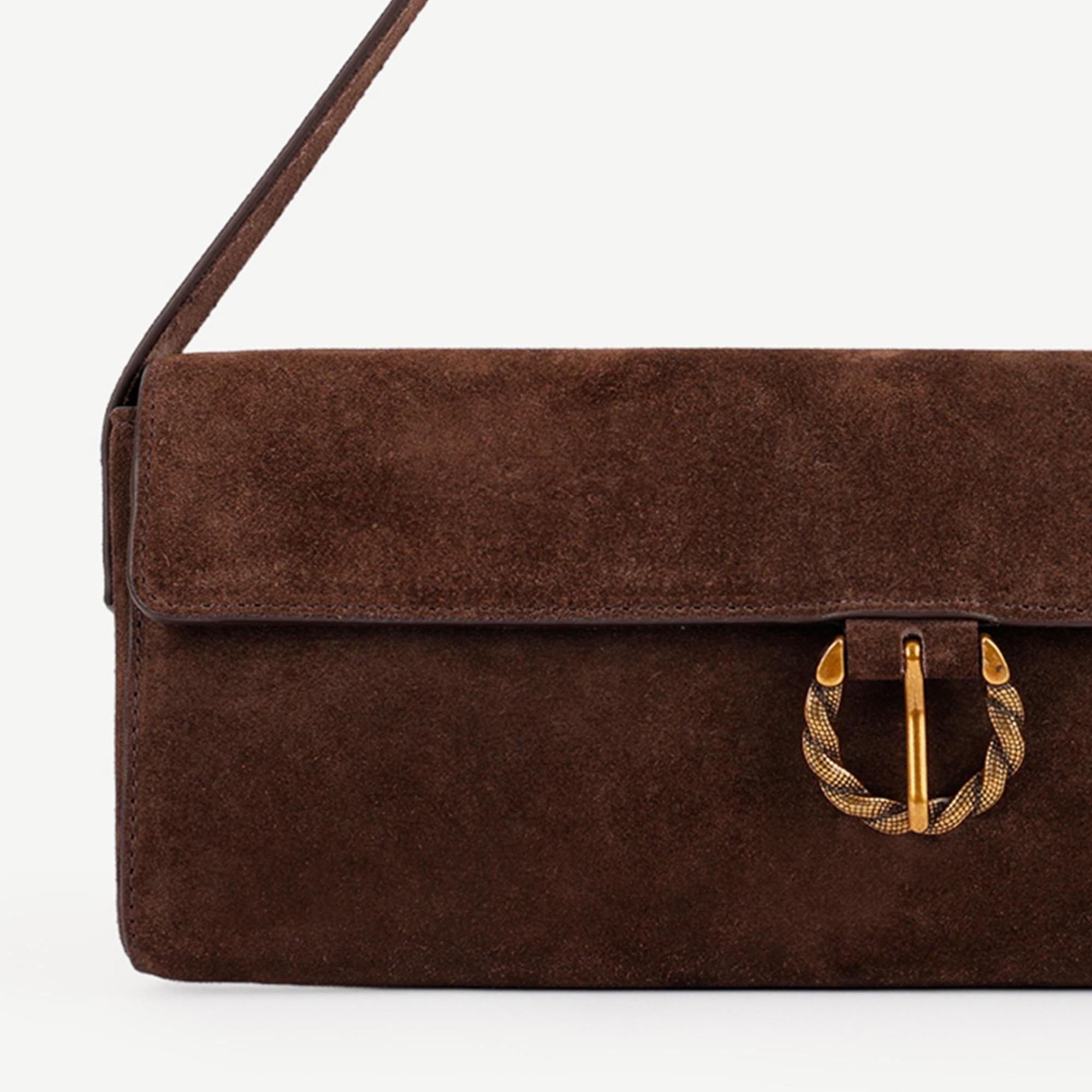 YARGICI Toka Detaylı Deri Omuz Çantası