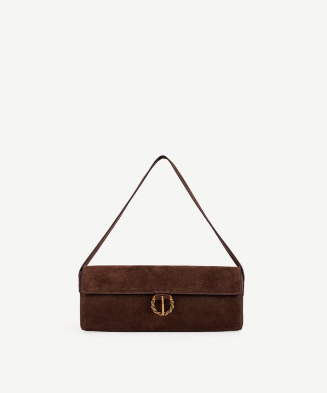  YARGICI Toka Detaylı Deri Omuz Çantası