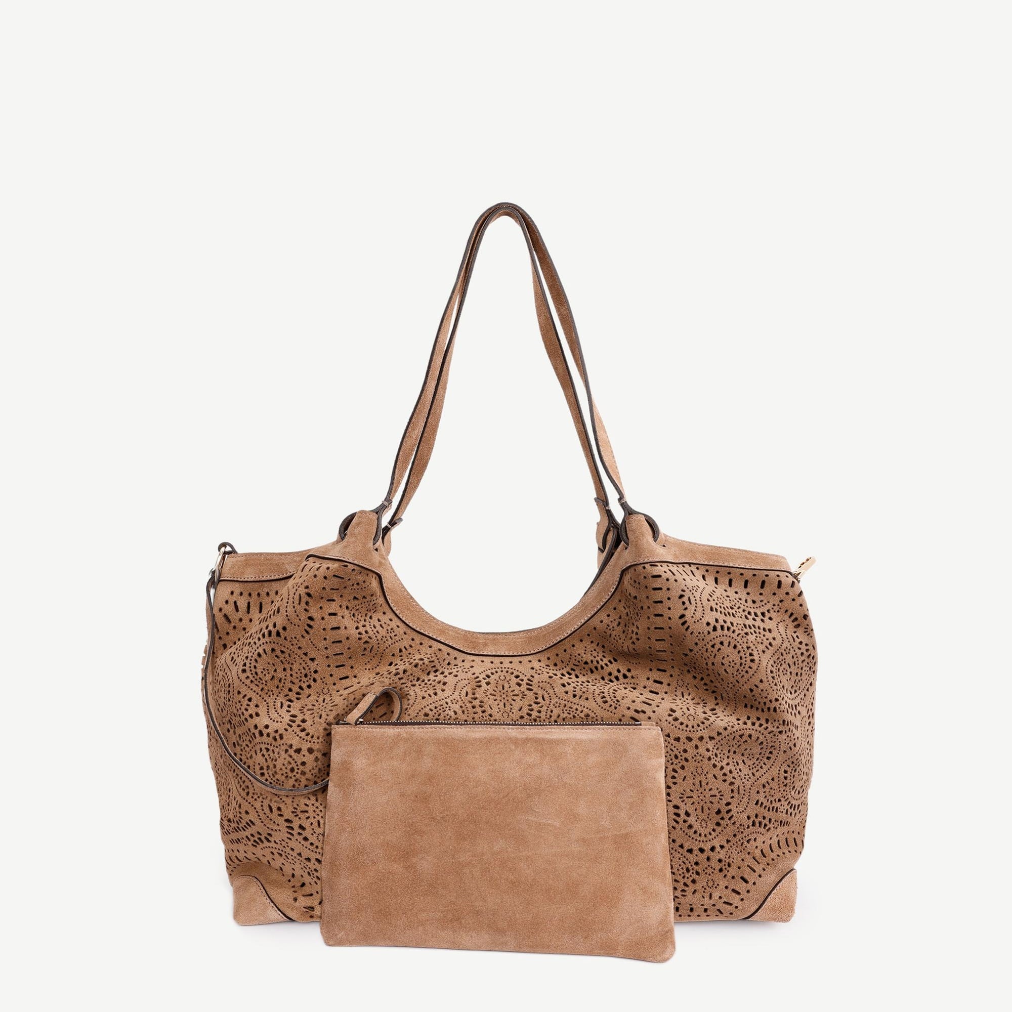 YARGICI Lazer Kesimli Deri Omuz Çantası